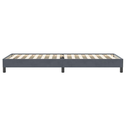 Boxspring zonder matras fluweel donkergrijs 100x220 cm