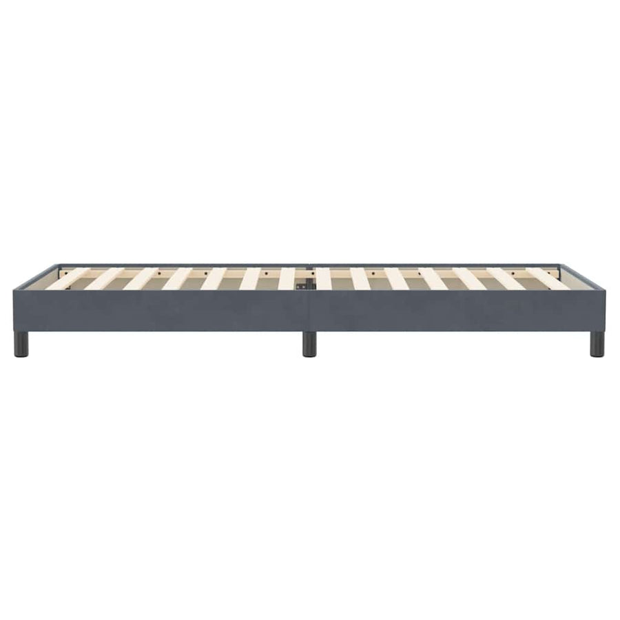 Boxspring zonder matras fluweel donkergrijs 100x220 cm