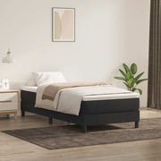 Boxspring 100x220 cm fluweel zwart