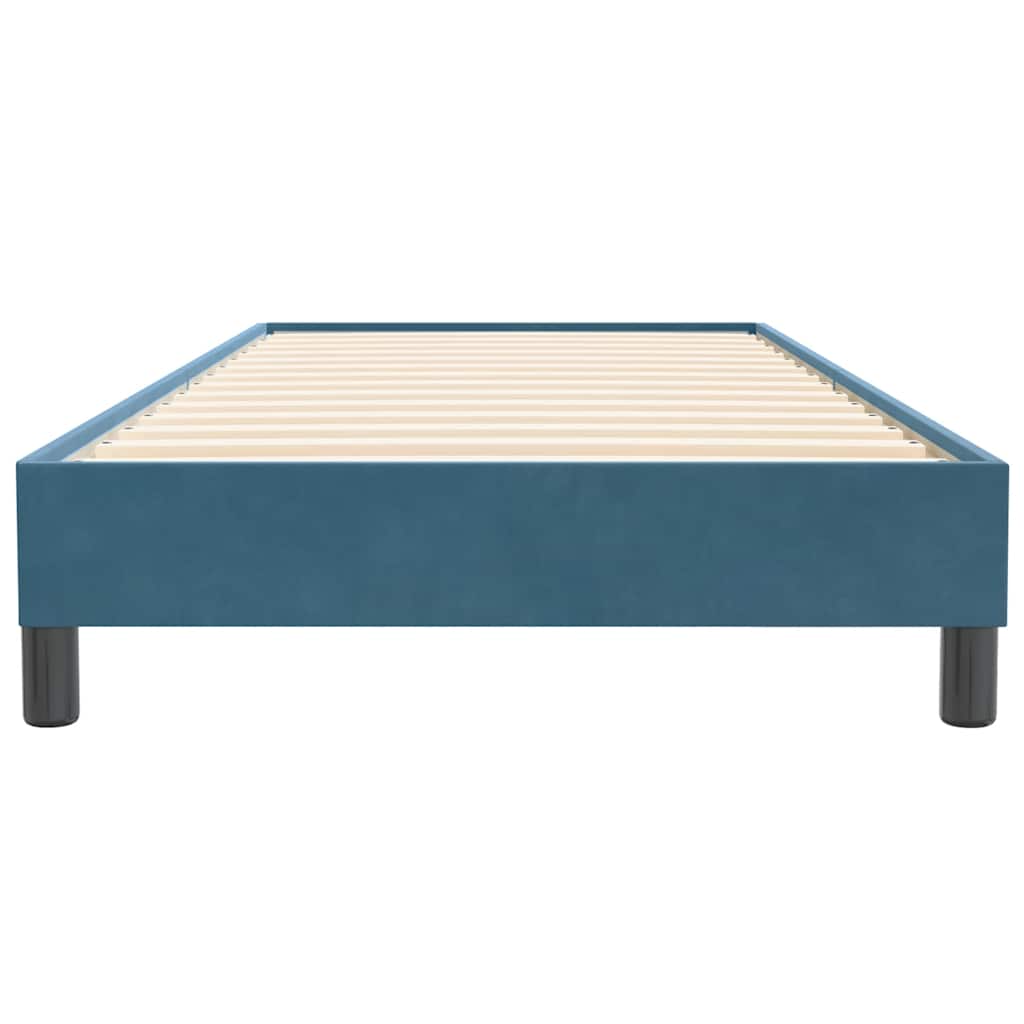 Boxspring zonder matras fluweel donkerblauw 100x220 cm