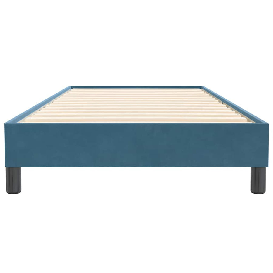 Boxspring zonder matras fluweel donkerblauw 100x220 cm