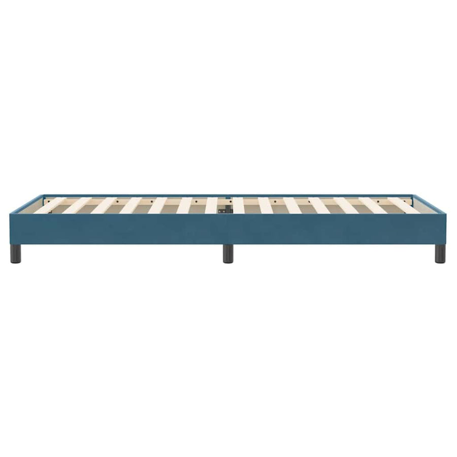 Boxspring zonder matras fluweel donkerblauw 100x220 cm