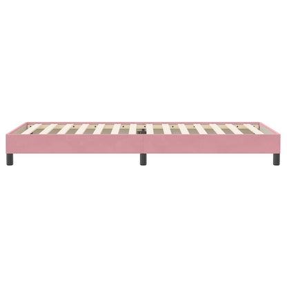 Boxspring zonder matras fluweel roze 100x220 cm