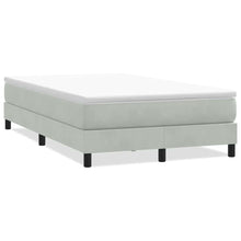 Boxspring zonder matras fluweel lichtgrijs 120x220 cm