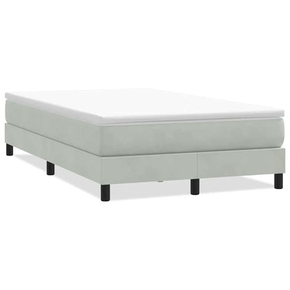 Boxspring zonder matras fluweel lichtgrijs 120x220 cm
