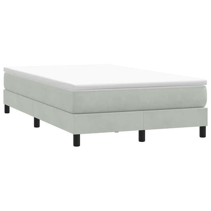 Boxspring zonder matras fluweel lichtgrijs 120x220 cm