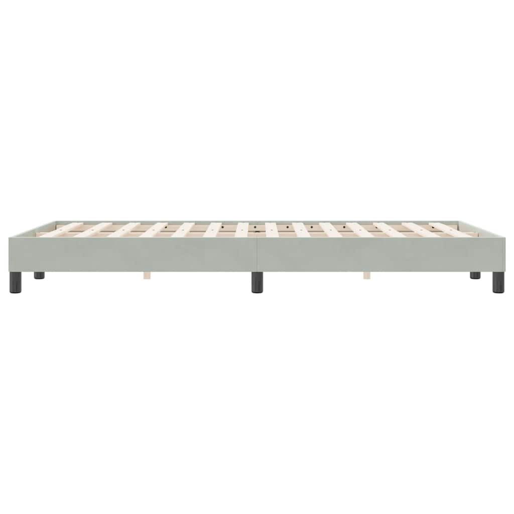 Boxspring zonder matras fluweel lichtgrijs 120x220 cm
