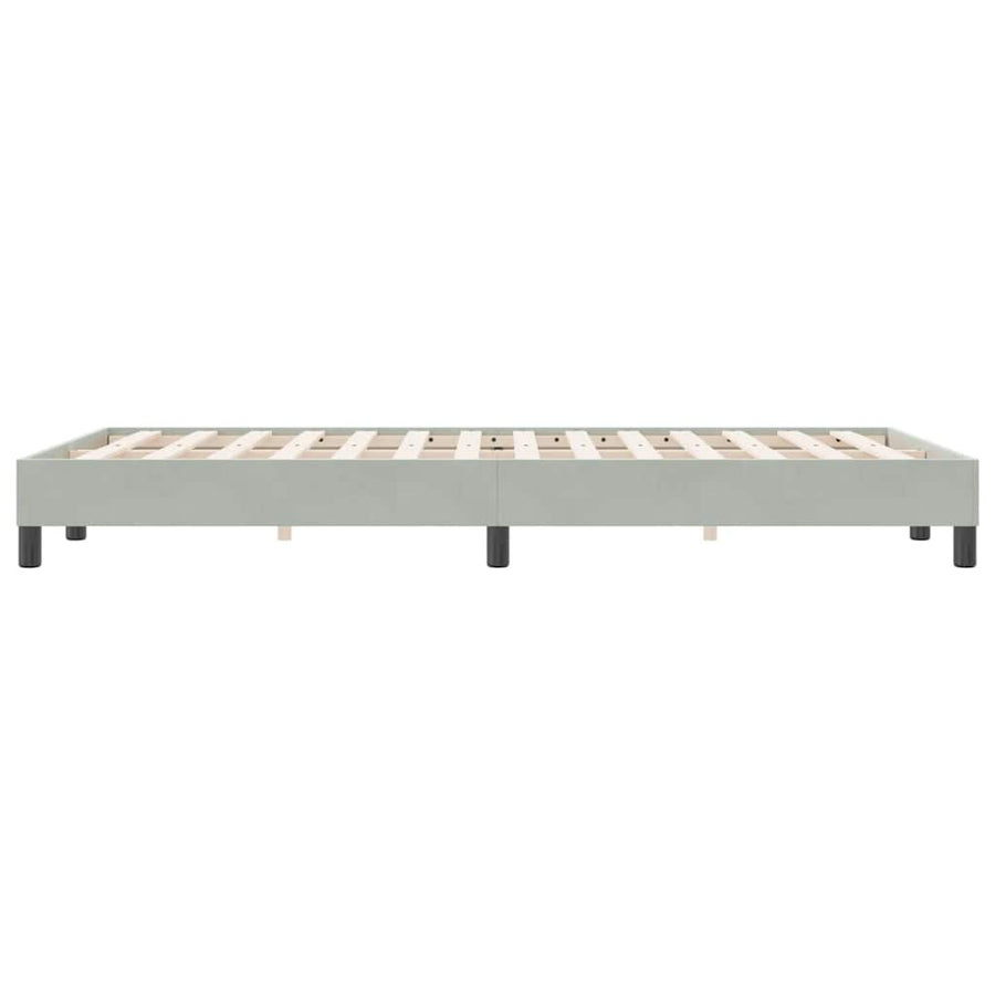 Boxspring zonder matras fluweel lichtgrijs 120x220 cm