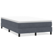 Boxspring zonder matras fluweel donkergrijs 120x220 cm