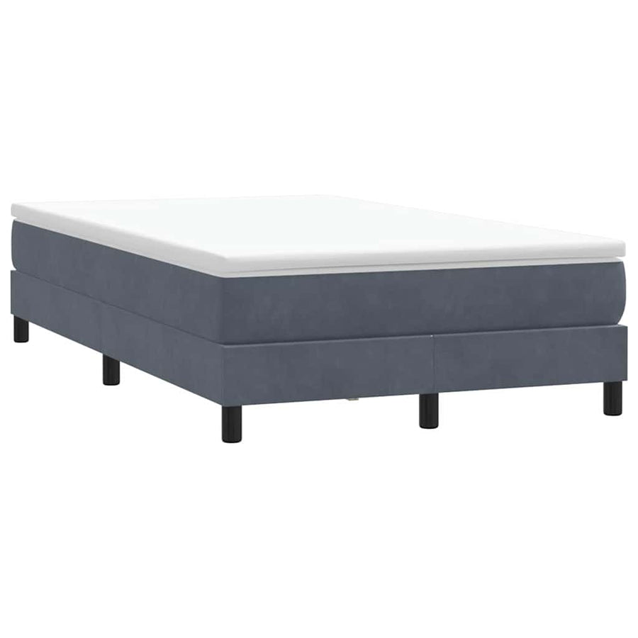 Boxspring zonder matras fluweel donkergrijs 120x220 cm