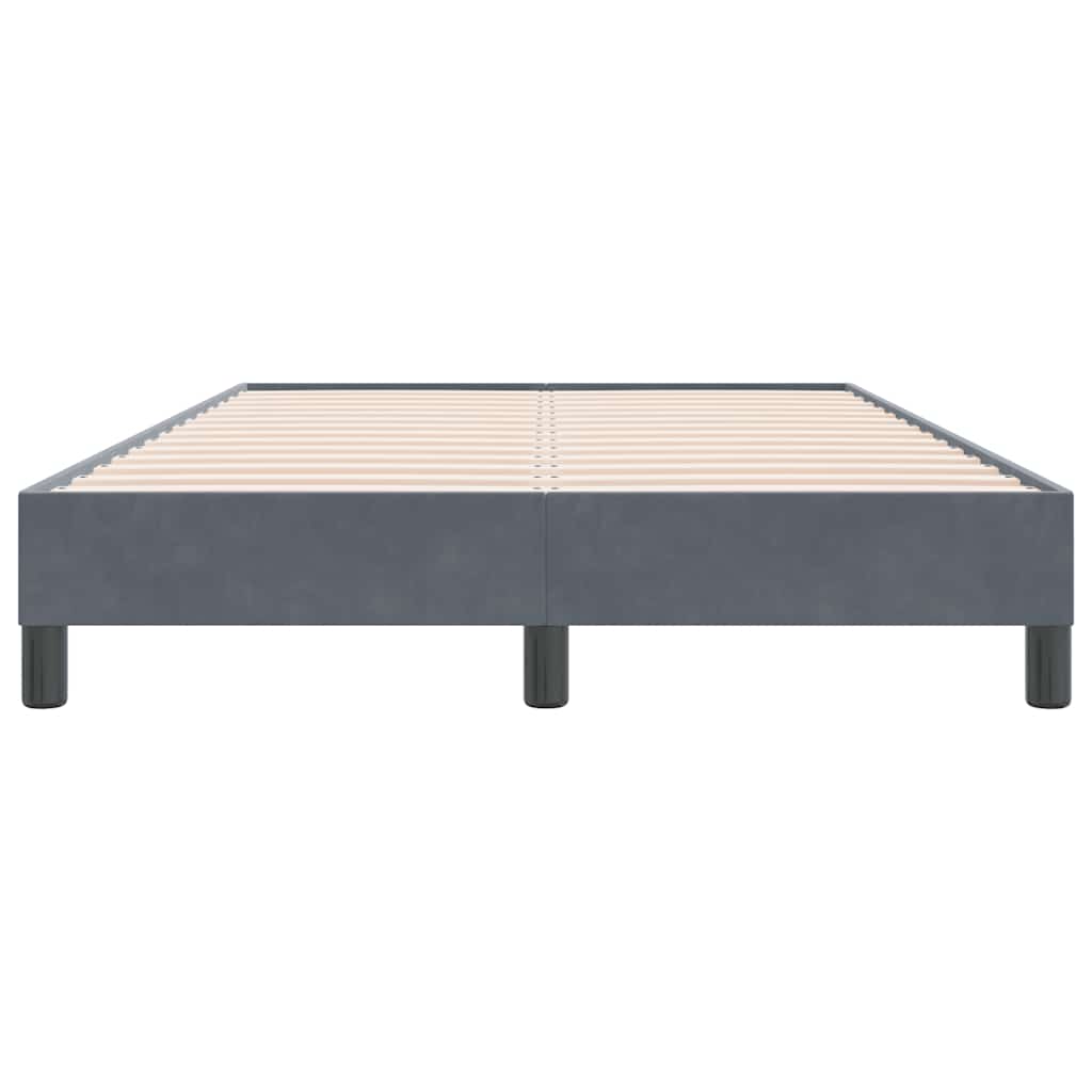 Boxspring zonder matras fluweel donkergrijs 120x220 cm