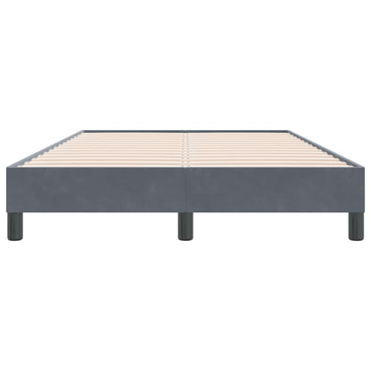 Boxspring zonder matras fluweel donkergrijs 120x220 cm