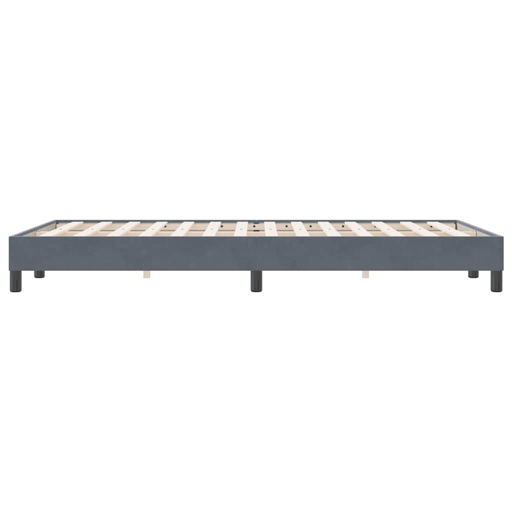 Boxspring zonder matras fluweel donkergrijs 120x220 cm