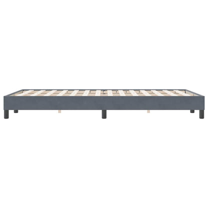 Boxspring zonder matras fluweel donkergrijs 120x220 cm