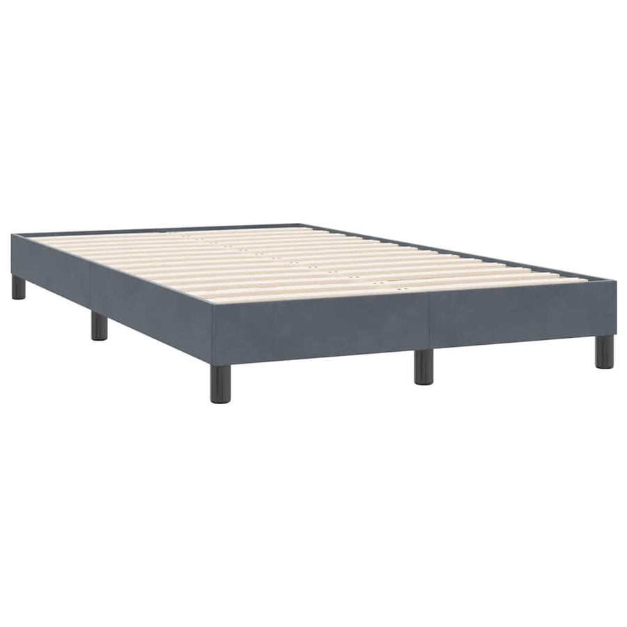 Boxspring zonder matras fluweel donkergrijs 120x220 cm