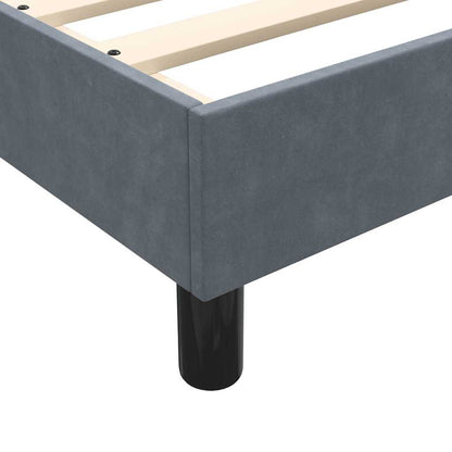 Boxspring zonder matras fluweel donkergrijs 120x220 cm