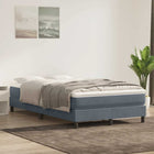 Boxspring 120x220 cm fluweel donkergrijs