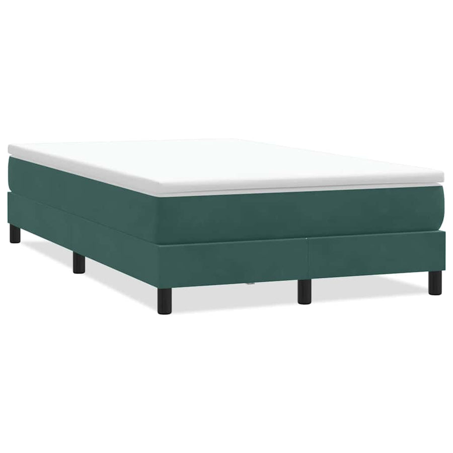 Boxspring zonder matras fluweel donkergroen 120x220 cm
