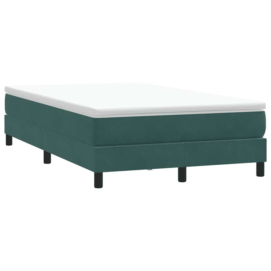 Boxspring zonder matras fluweel donkergroen 120x220 cm