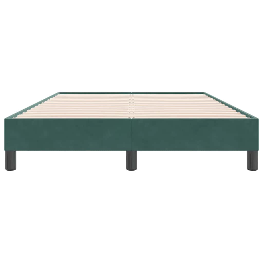 Boxspring zonder matras fluweel donkergroen 120x220 cm