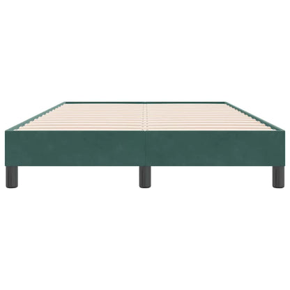 Boxspring zonder matras fluweel donkergroen 120x220 cm