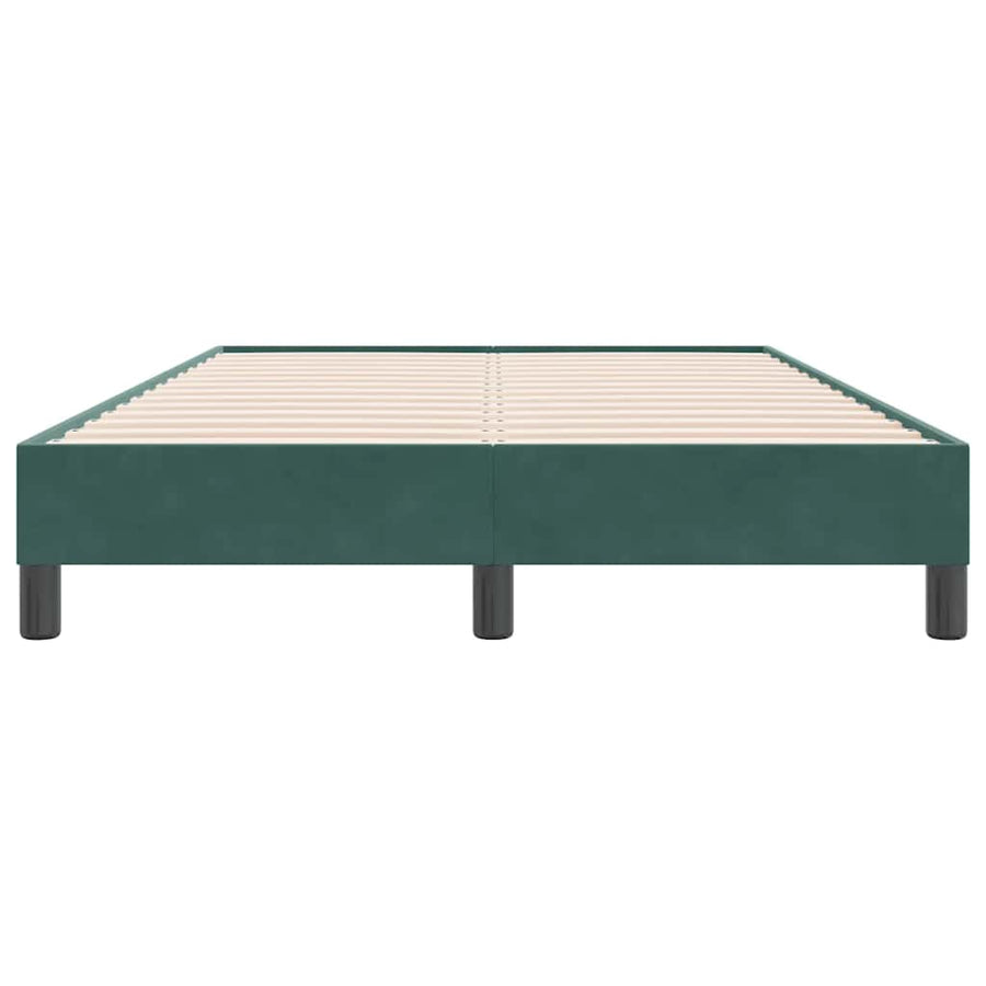 Boxspring zonder matras fluweel donkergroen 120x220 cm