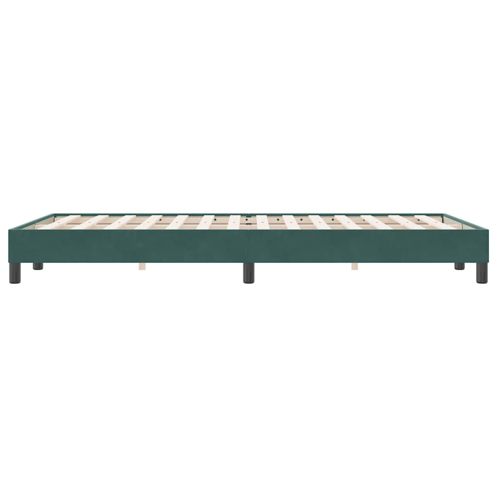 Boxspring zonder matras fluweel donkergroen 120x220 cm