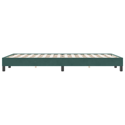 Boxspring zonder matras fluweel donkergroen 120x220 cm
