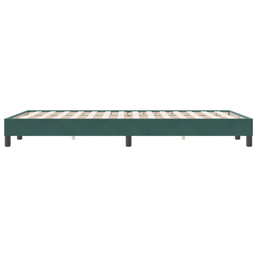 Boxspring zonder matras fluweel donkergroen 120x220 cm