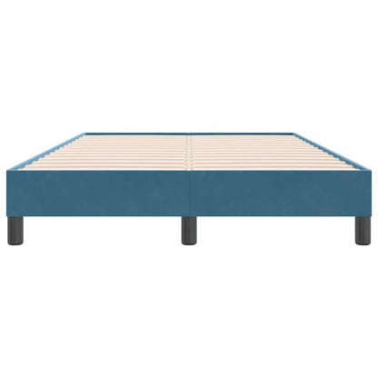 Boxspring zonder matras fluweel donkerblauw 120x220 cm