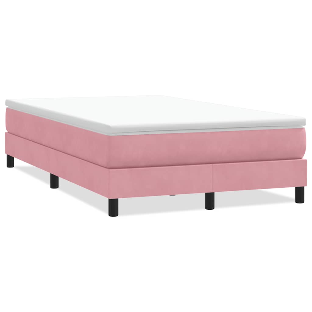 Boxspring zonder matras fluweel roze 120x220 cm
