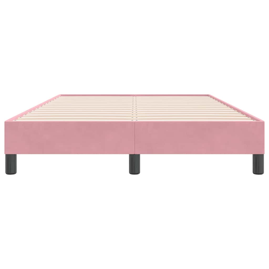 Boxspring zonder matras fluweel roze 120x220 cm