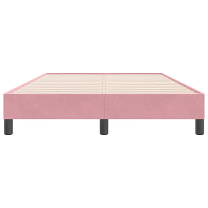 Boxspring zonder matras fluweel roze 120x220 cm