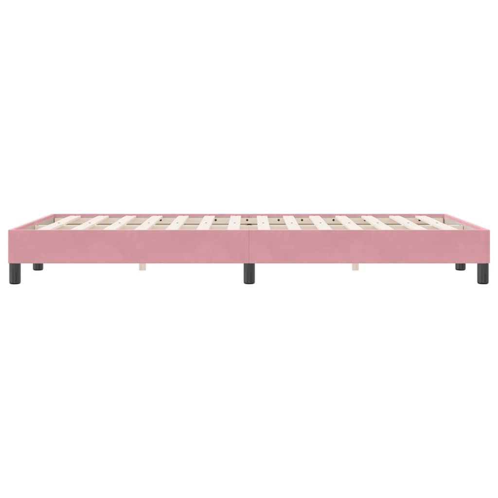 Boxspring zonder matras fluweel roze 120x220 cm