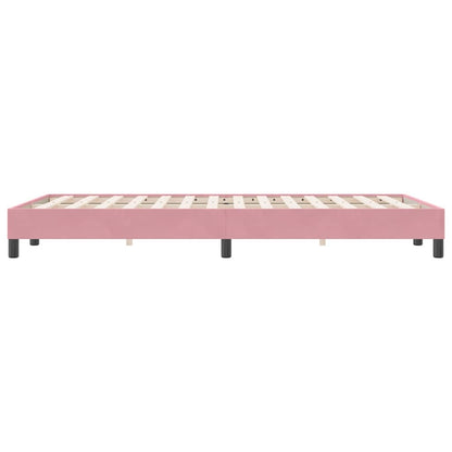 Boxspring zonder matras fluweel roze 120x220 cm