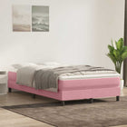 Boxspring 120x220 cm fluweel roze