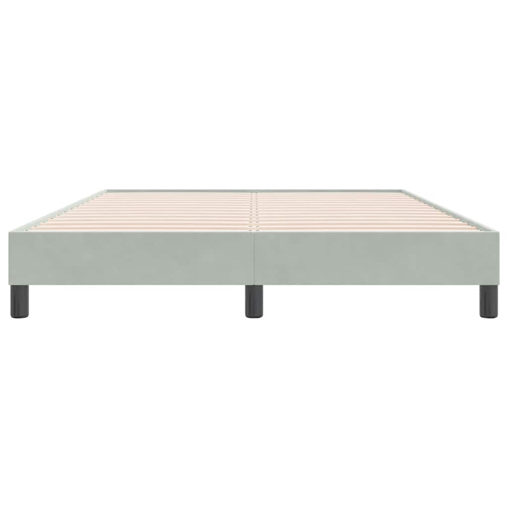 Boxspring zonder matras fluweel lichtgrijs 140x220 cm