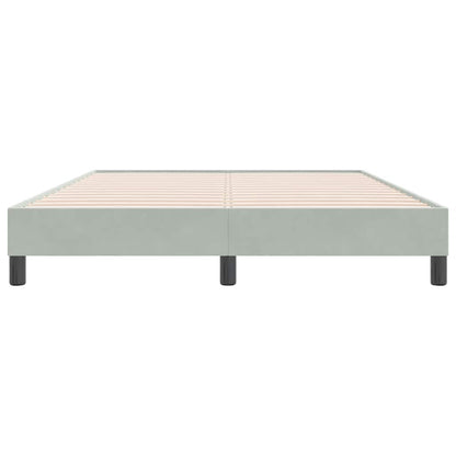 Boxspring zonder matras fluweel lichtgrijs 140x220 cm
