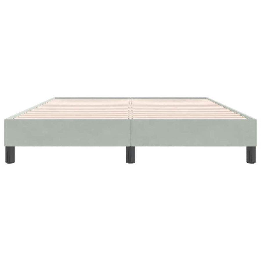 Boxspring zonder matras fluweel lichtgrijs 140x220 cm