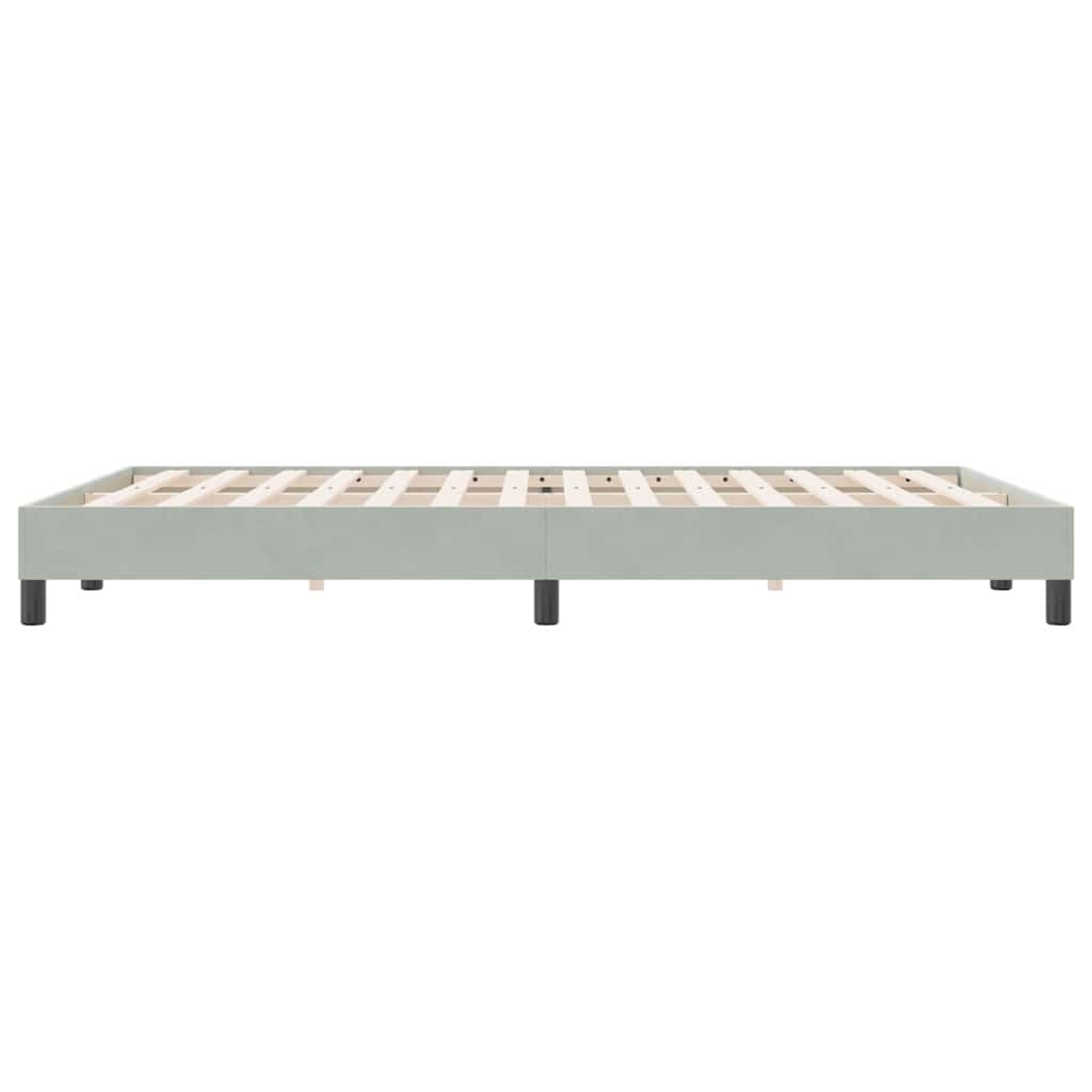 Boxspring zonder matras fluweel lichtgrijs 140x220 cm