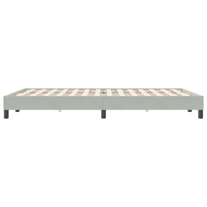 Boxspring zonder matras fluweel lichtgrijs 140x220 cm