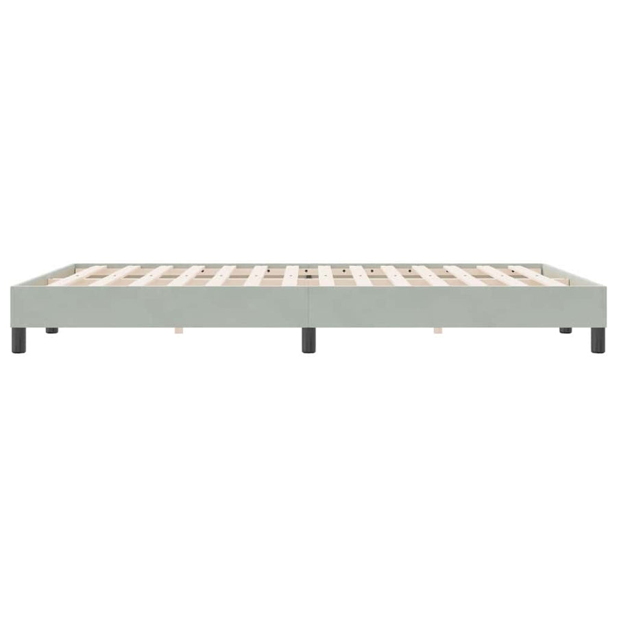 Boxspring zonder matras fluweel lichtgrijs 140x220 cm