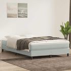 Boxspring 140x220 cm fluweel lichtgrijs