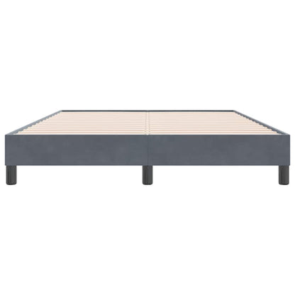Boxspring zonder matras fluweel donkergrijs 140x220 cm