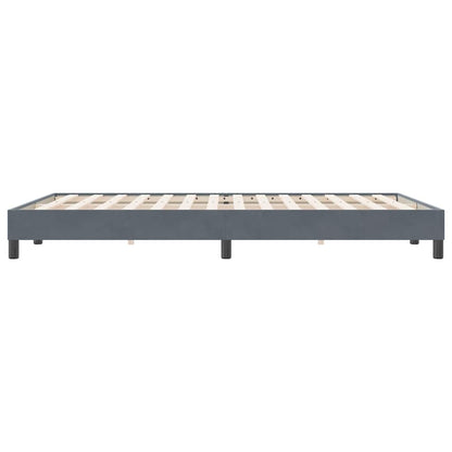 Boxspring zonder matras fluweel donkergrijs 140x220 cm