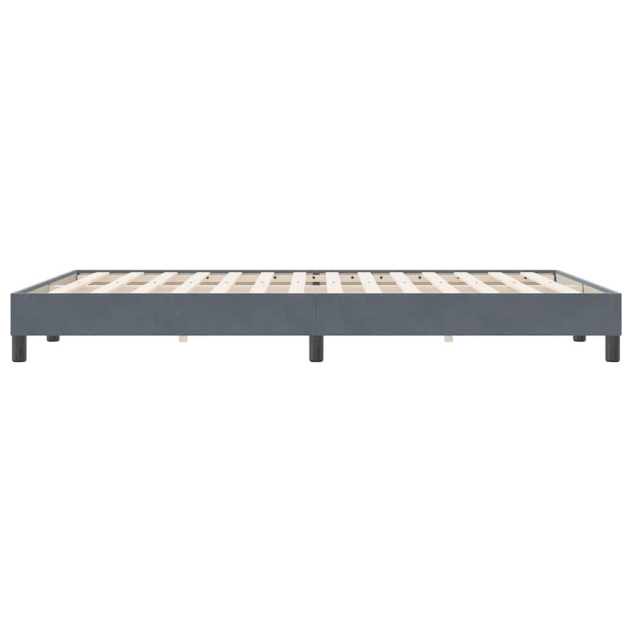 Boxspring zonder matras fluweel donkergrijs 140x220 cm