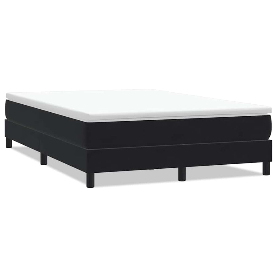 Boxspring zonder matras fluweel zwart 140x220 cm