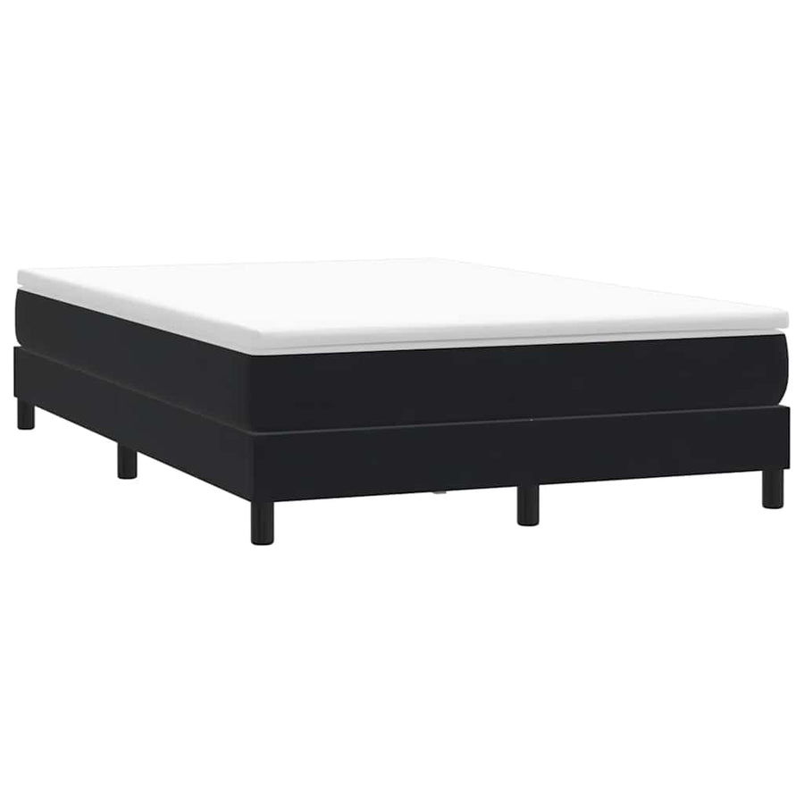 Boxspring zonder matras fluweel zwart 140x220 cm