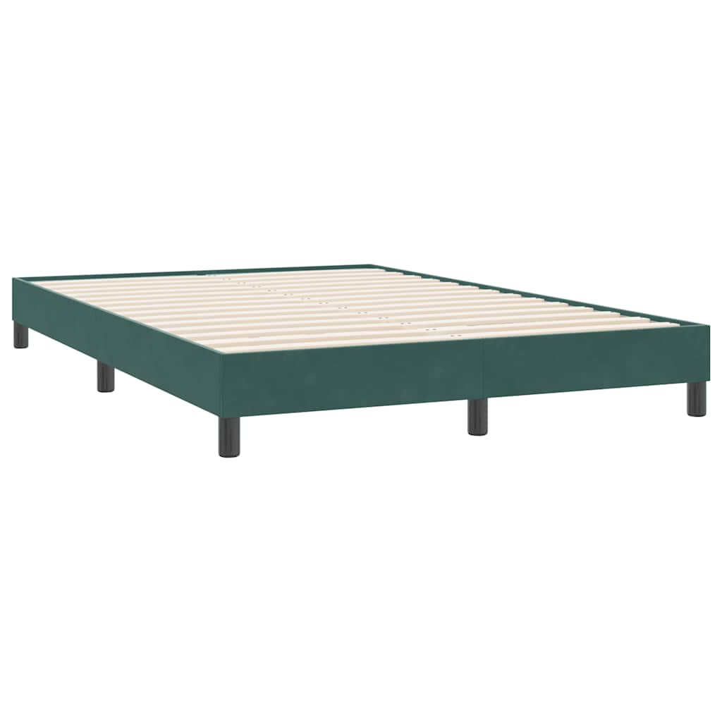 Boxspring zonder matras fluweel donkergroen 140x220 cm