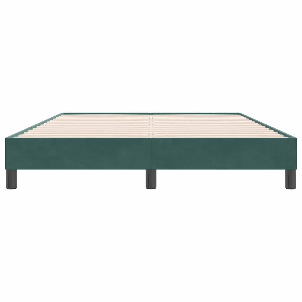 Boxspring zonder matras fluweel donkergroen 140x220 cm